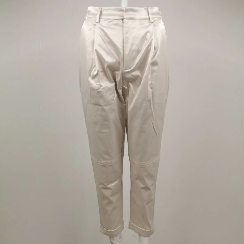 Fashion Nova High Rise Satiny Champagne  Pants - Picture 2 of 6